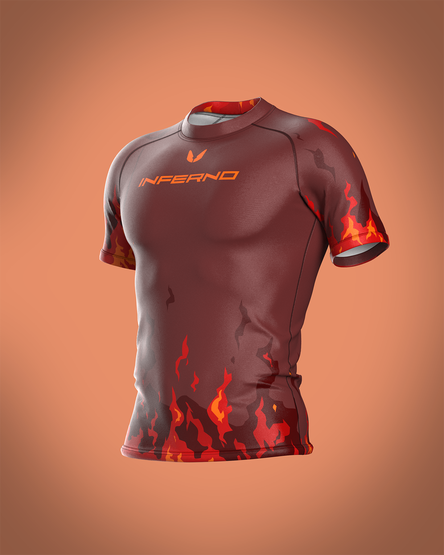 Custom short sleeve rashguard - Infernus - custominferno