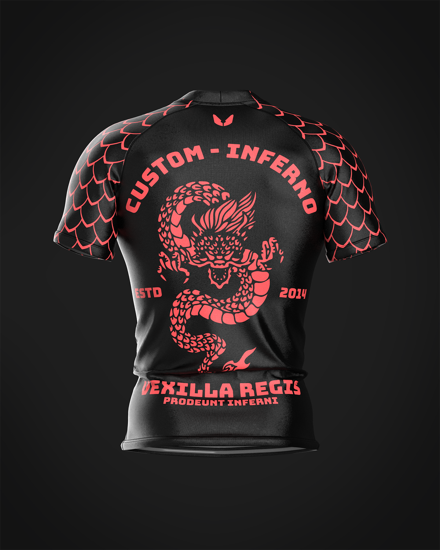 Custom short sleeve rashguard - Draco - custominferno