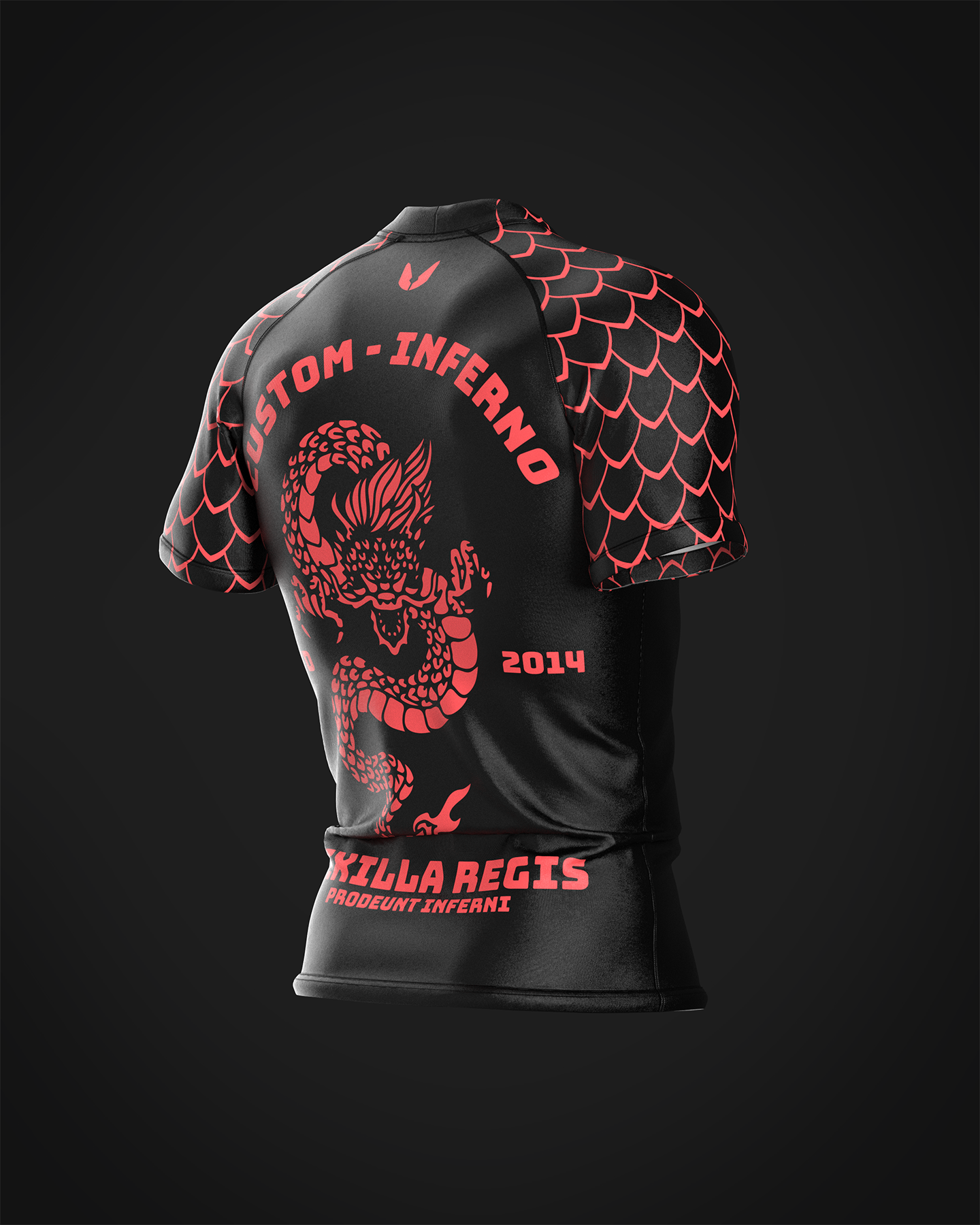 Custom short sleeve rashguard - Draco - custominferno