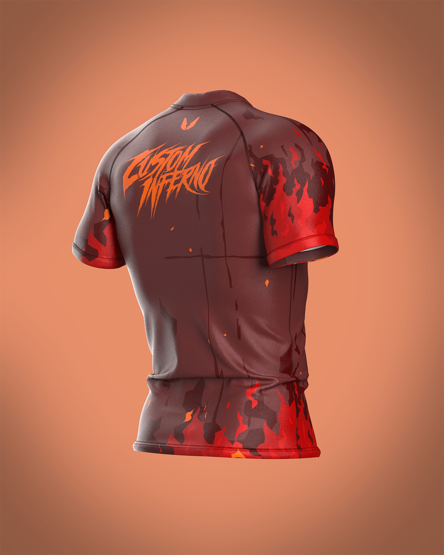 Custom short sleeve rashguard - Infernus - custominferno