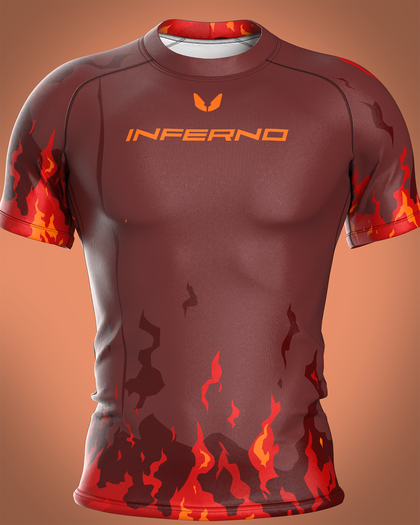 Custom short sleeve rashguard - Infernus - custominferno