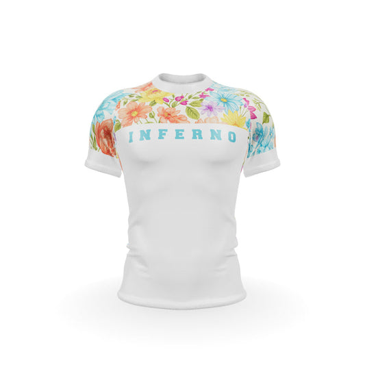 Men’s Compression Rashguard SS - Flowers