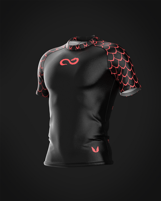 Custom short sleeve rashguard - Draco - custominferno