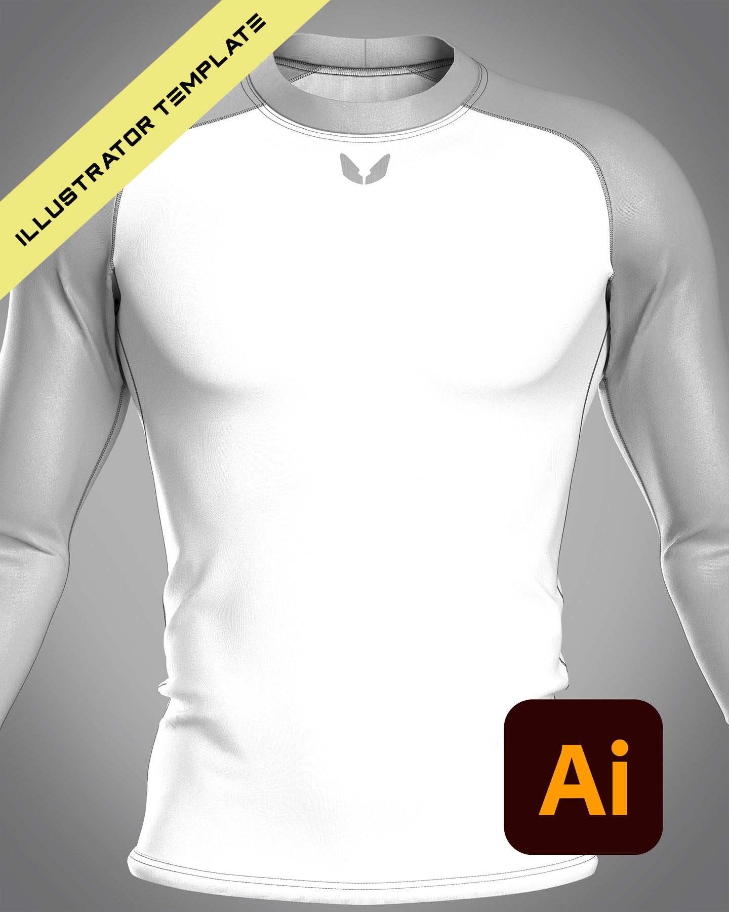 Long sleeve rashguard from .AI template - custominferno